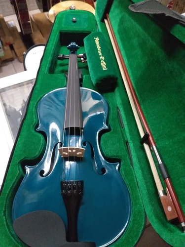 Violin Amadeus Azul 4/4 Mv012w-bl Estuche Arco Brea )