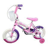 Bicicleta Infantil Infantil Zambito Bic81ch R12 Color Rosa Con Ruedas De Entrenamiento  