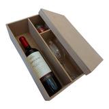 Caja Personalizada Con Botella Y Copa (regalos Navideños )