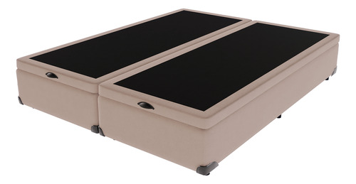 Cama Box Com Baú Queen Size Bege Comfort Prime 158x198