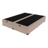 Cama Box Com Baú Queen Size Bege Comfort Prime 158x198