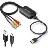 Convertidor Rca A Hdmi, Adaptador Viagkiki Av A Hdmi, Rca A