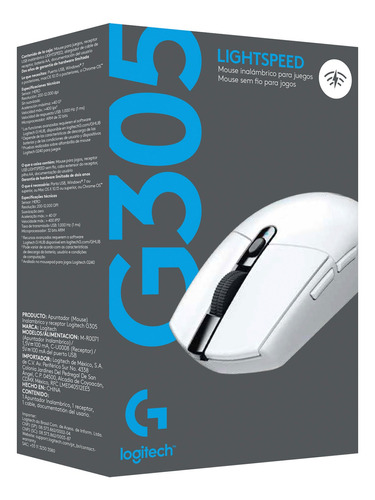 Mouse Gaming Inalámbrico Logitech G305 Ligthspeed - Blanco