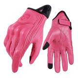 Guantes De Moto Suomy Retro Piel Mujer Color Rosa