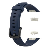 Pulseira Para Honor Band 6 De Silicone Azul Escuro