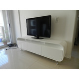 Mueble Tv Modular Laqueado Minimalista Moderno Vector 