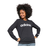 Moletom Preto Essentials Linear Feminino adidas