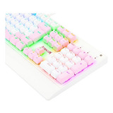 Teclado Gamer Redragon Kala K557wp Rgb Sw Blue Branco Rosa