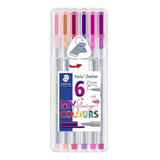 Marcadores Staedtler Triplus 334 0.3 Mm X 6 Colores Flamingo