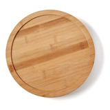 Bandeja Plato Base Giratorio 30 Cm Para Servicio Mesa Bambu