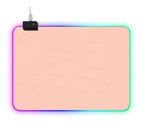 Mouse Pad Gamer Rosado Con Luz Rbg Calidad Premium