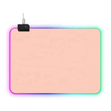 Mouse Pad Gamer Rosado Con Luz Rbg Calidad Premium