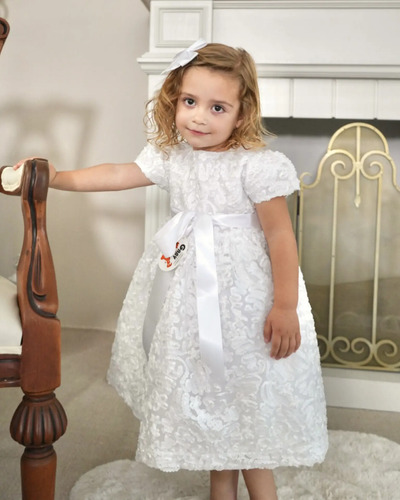 Vestido Para Niña Con Moño Modelo 139 Tallas 1, 2 Y 3