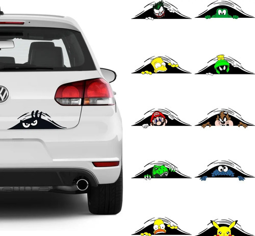 Calcomania Sticker Mounstro Asomandose Cajuela Auto Ss Vinil | MercadoLibre