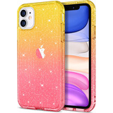 Funda Hython Para iPhone 11-purpurina Amarilla/rosa