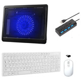 Teclado, Mou, Sup Cooler Hub 4 Para Notebook Hp - Branco