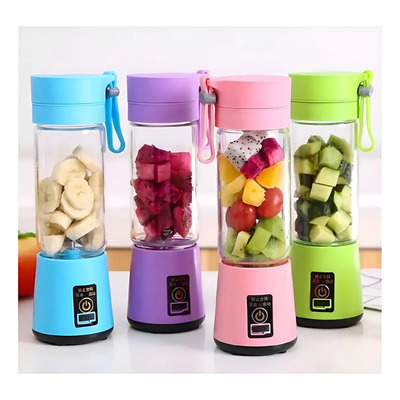 Mini Liquidificador Mixer Garrafa Portátil Usb Recarregável Cor Azul ou verde | MercadoLivre