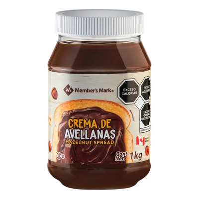 Crema De Avellana Tarro 1 Kg Chocolate Member´s Mark | MercadoLibre