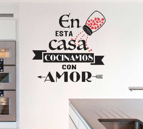 Decoración En Vinil Frases En Esta Casa Cocina Envio Gratis