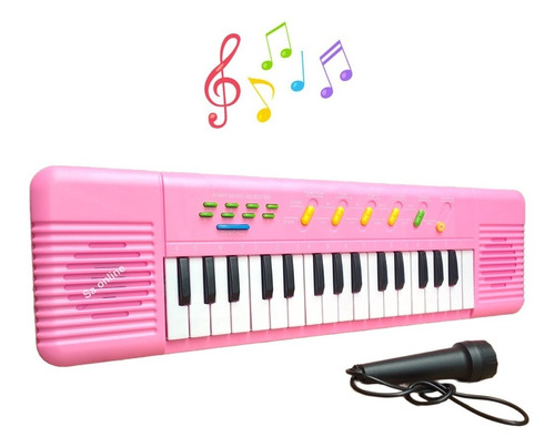 Teclado Infantil 32 Teclas Com Microfone Instrumento Musical