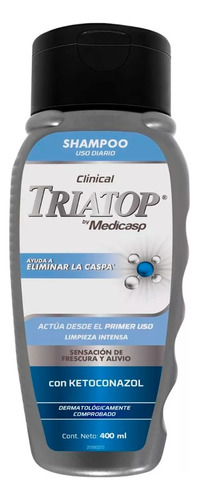 Shampoo Clinical Para Caspa Frescura Y Alivio 400ml Triatop