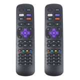 Kit 2 Controle Remoto Compatível Tv Philco Aoc Roku Smart Tv
