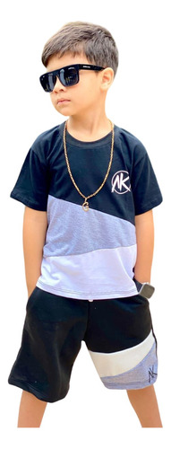 Conjunto Masculino Infantil Juvenil Exclusivo Camiseta Short