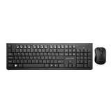 Combo Teclado E Mouse Sem Fio Multimídia Usb Preto Tc212