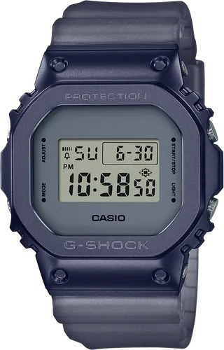 Reloj Casio G-shock Gm-5600mf-2cr Para Caballero Color De La Correa Azul Color Del Bisel Azul Color Del Fondo Gris