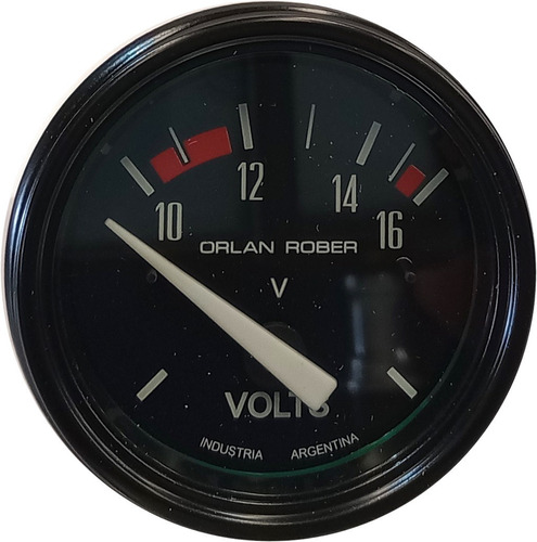 Voltímetro 12v Classic 52 Mm Rango 10 -16v N Orlan Rorlober 