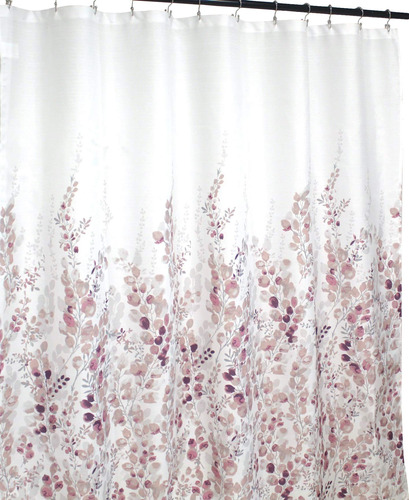 Sally Textiles Cortina De Ducha Floral De Tela Decorativa: .