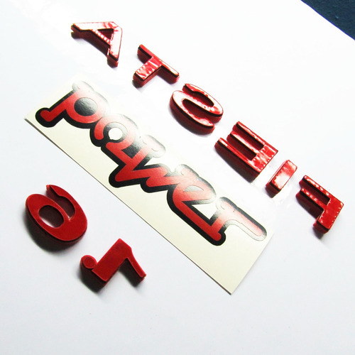 Emblemas Fiesta Power 1.6 Ford Rojo Pega 3m Foto 4