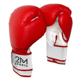 Guantes De Boxeo Para Kickboxing Guante Rojo 14oz 2m Sports