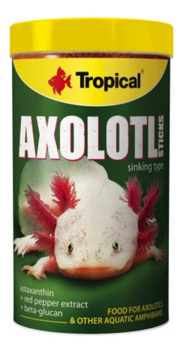 Tropical Axolotl 135gr Ração Pra Axolote Sticks Aquário