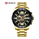 Reloj Curren Krec6718 Dorado Hombre