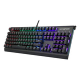 Teclado Mecânico Gamer Motospeed Ck76, Rgb, Red Switch Preto