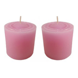 Kit 2 Velas Decorativas Aromática De Rosa Fragrância Citronela