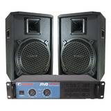 Kit 2 Caixas Acusticas Som + Amplificador Pa 600 Igreja 700w