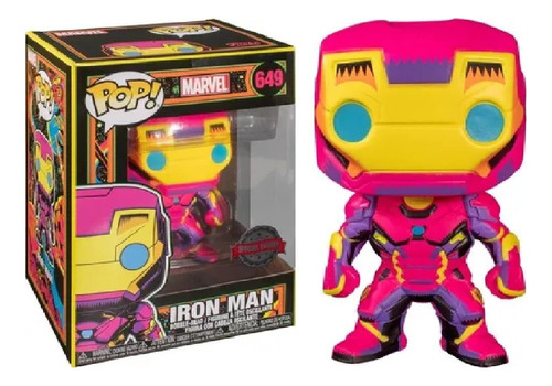 Funko Pop Marvel Iron Man Black Light #649 Exclusive