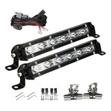 Barra Neblinero 6 Leds 12/24v + Ramal 2 Mts +2 Bases 360°