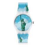 Reloj Mujer Swatch Moma New York Gz351 /relojería Violeta