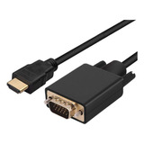 Cabo Adaptador Hdmi X Vga Com Chip Conversor 1,80 Metros