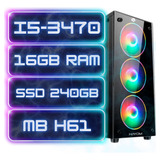 Pc Computador Completo I5 16gbram Ssd240gb Wifi Rede1000 Rgb