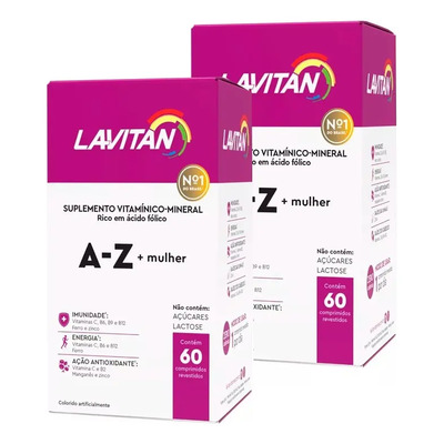 2x Multivitaminico Lavitan Mulher 60 Capsulas - Cimed Sabor Sem Sabor | MercadoLivre