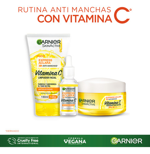 Kit Serum + Crema + Gel Garnier - mL a $204