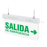 Cartel Led Salida De Emergencia Derecha 1w Csl-eme-der Color Blanco