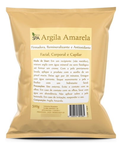 500g Argila Skin Care Mascara Facial Capilar 5 Cores