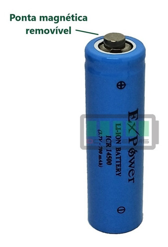 1 Pilha Icr14500 14500 3,7v 700mah Real 