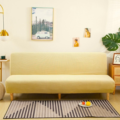 Funda Cubre Futon Cuadrille Elasticada Tela Gruesa Textura