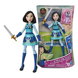 Boneca Princesa Mulan Guerreira Espada Disney E8628 Hasbro 